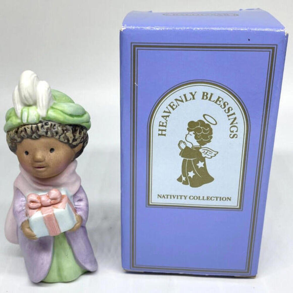 Avon Heavenly Blessings Balthasar Christmas Nativity Figurine‎ Porcelain 1986